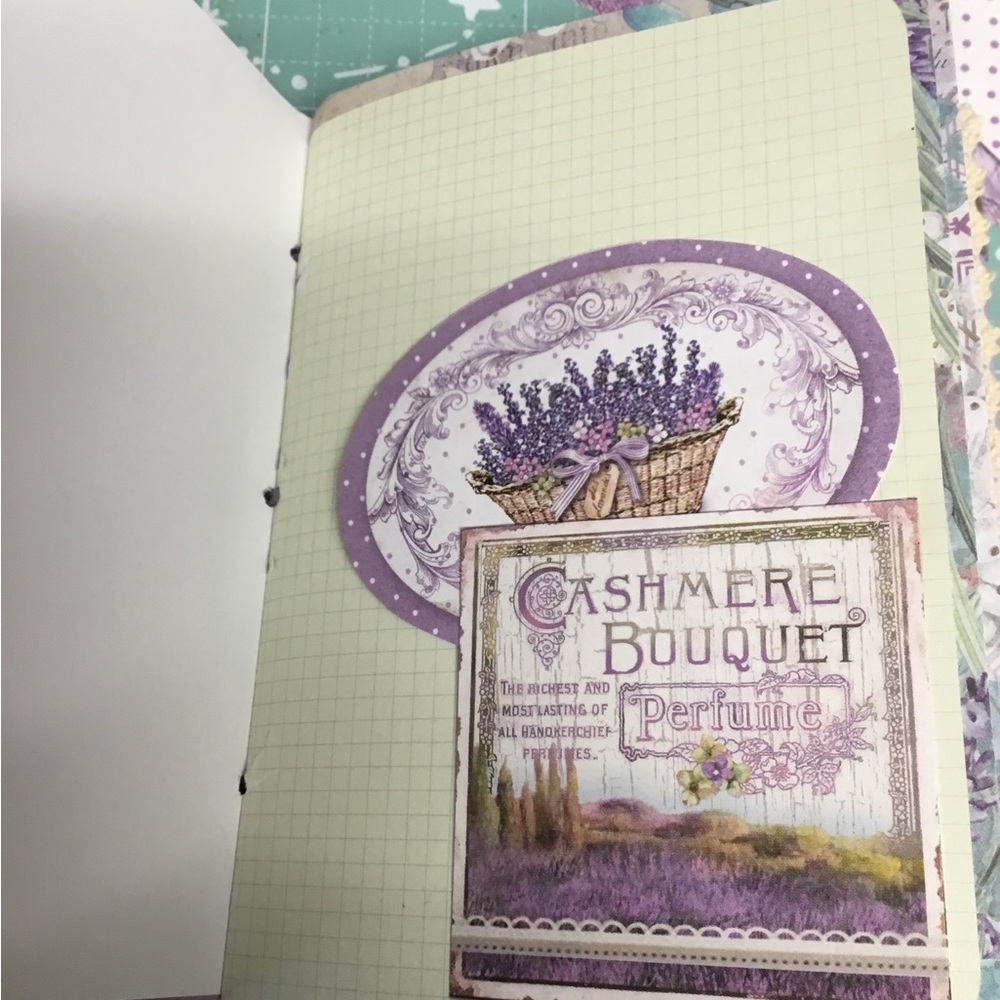 Handmade journal. Lavender themed journal - Picture 5 of 10
